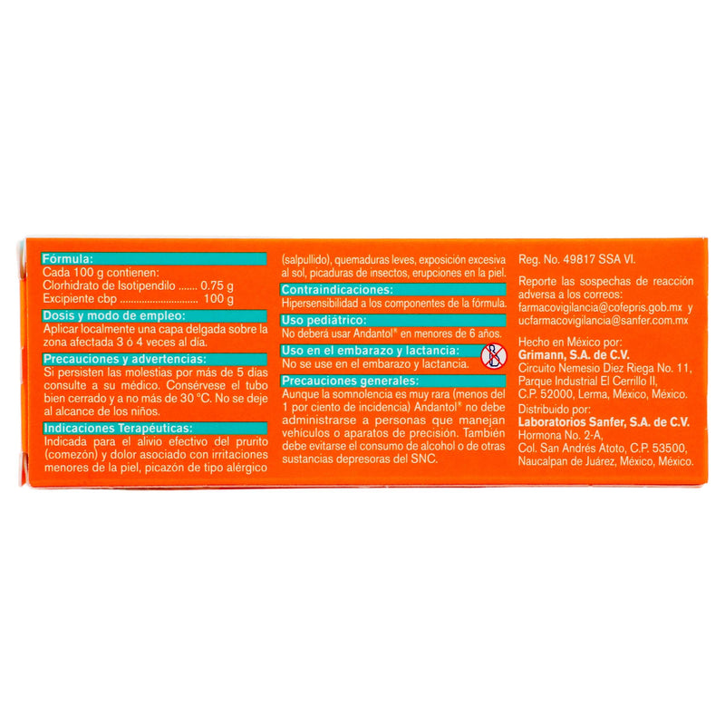 Andantol Jalea 25G (Isotipendilo) - WeCare Pharma
