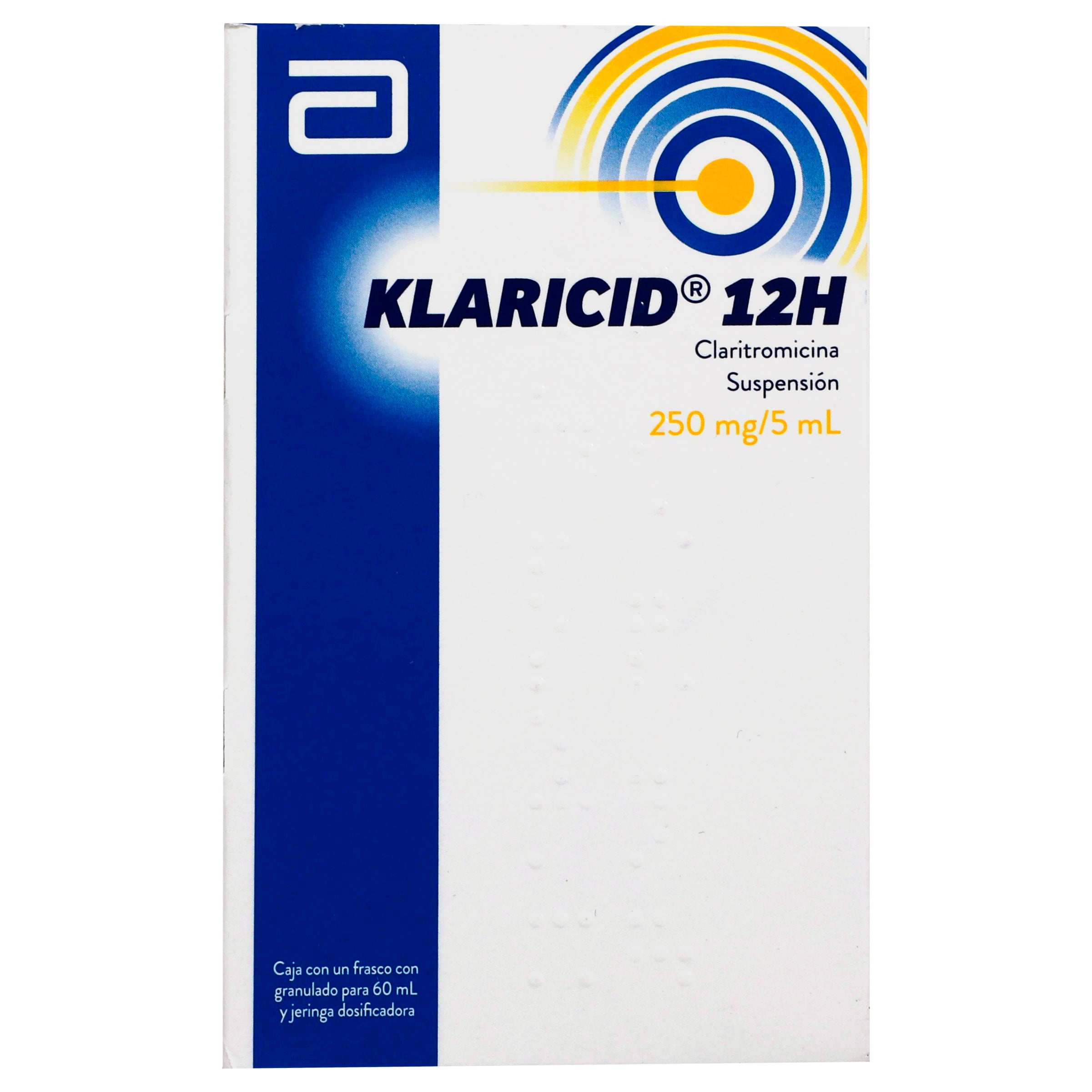 Klaricid 12H Suspensión 250Mg/5Ml 60Ml (Claritromicina) 6 - 7501033921674