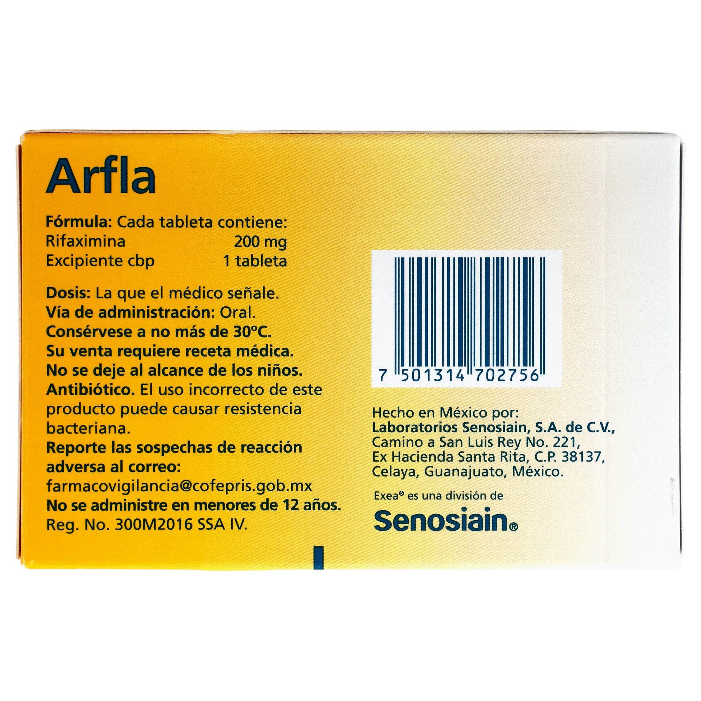 Arfla 200Mg Con 28 Tabletas (Rifaximina) — WeCare Pharma
