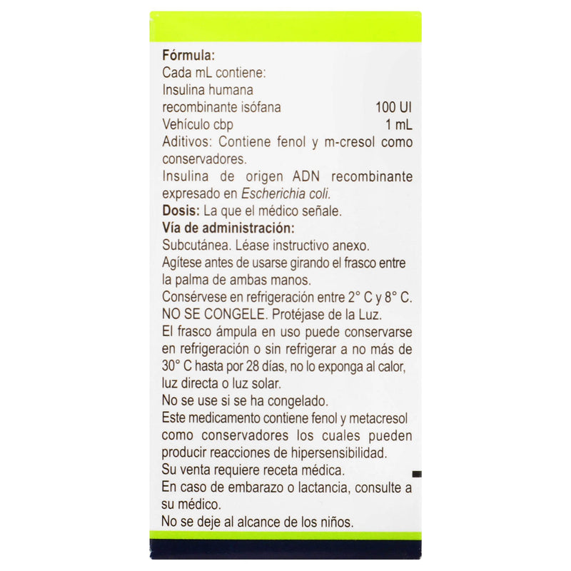 Humulin N Frasco 100Unid/Ml 10Ml Ampulas (Insulina Humana Recombinante Isofana) - WeCare Pharma