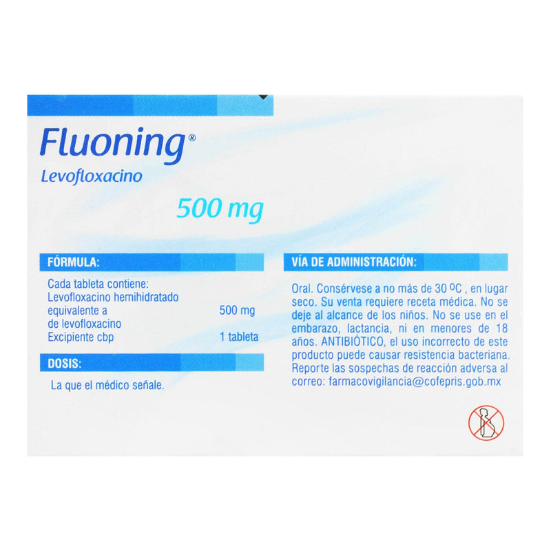 Fluoning 500Mg Con 7 Pisa Tabletas (Levofloxacino) - WeCare Pharma
