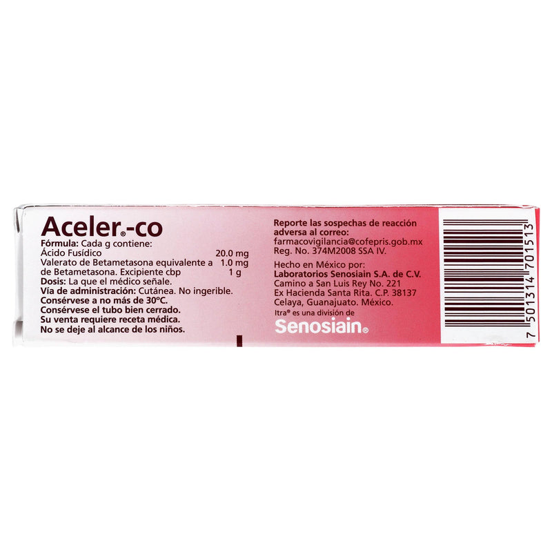 Aceler-Co Crema 2%/1% 15G (Acido Fusidico/Betametasona) - WeCare Pharma