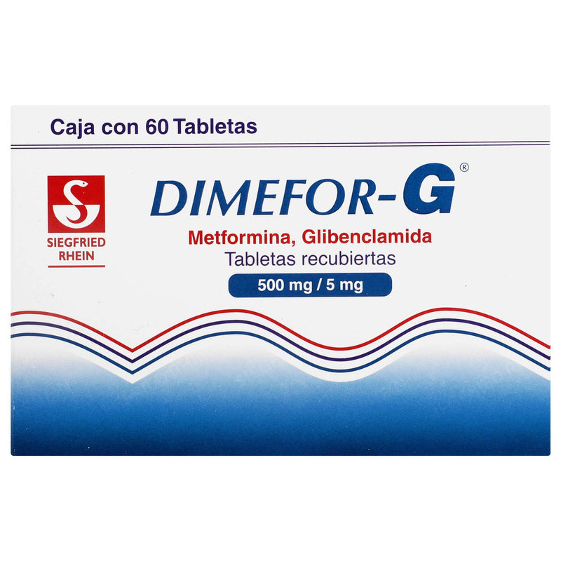 Dimefor-G 500Mg/5Mg Con 60 Tabletas (Metformina/Glibenclamida) - WeCare Pharma