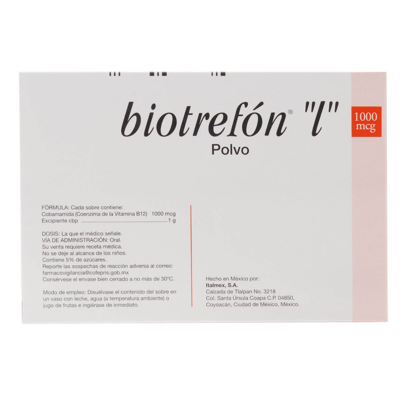 Biotrefon L Polvo 1000Mcg Sobres Con 24 (Cobamamida) - WeCare Pharma