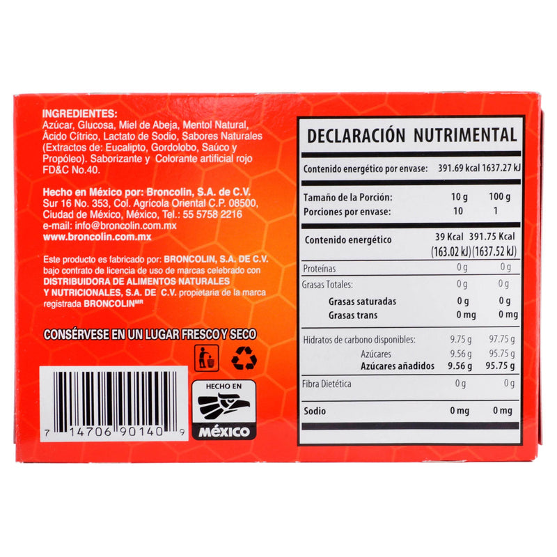 Broncolin Paleta 10G Con 10 Miel-Cereza (Miel Y Extractos Herbales) - WeCare Pharma