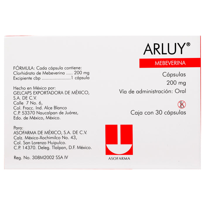 Arluy 200Mg Con 30 Capsulas (Mebeverina) 6 - 7501871720750