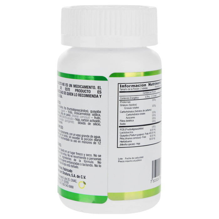 Just Fibra Guayaba + Piña + Hierbabuena + Lactobacilos Tabletas Con 30 - WeCare Pharma