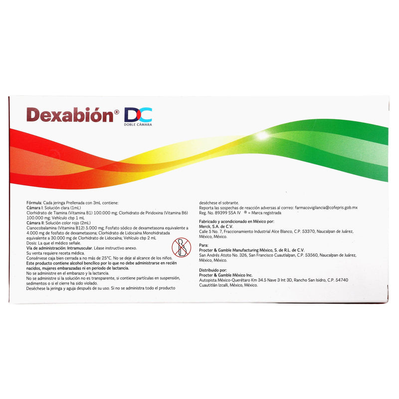 Dexabion Dc Jeringa Con 3 (Complejo B/Lidocaina/Dexametasona) - WeCare Pharma