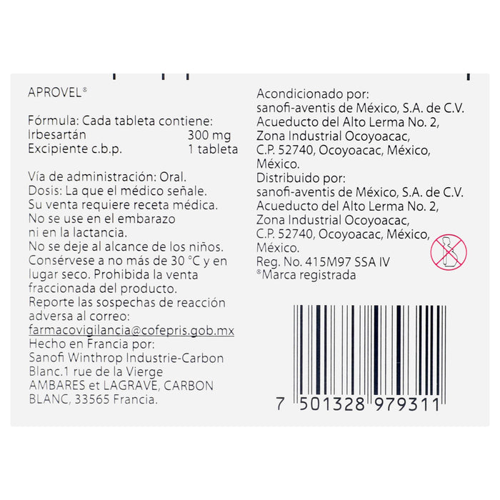 Aprovel (Irbesartan) 300Mg Tabletas Con 28 - WeCare Pharma