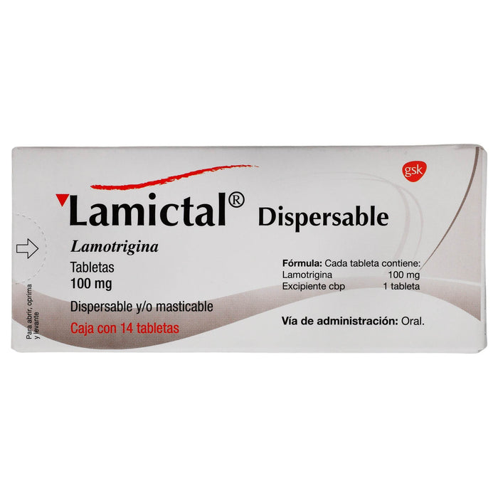 Lamictal Dispersable 100Mg Con 14 Tabletas (Lamotrigina) - WeCare Pharma