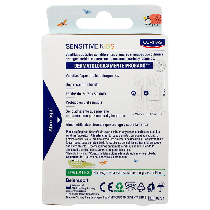 Curitas Adhesivas Sensitive Kids Con 20 - WeCare Pharma