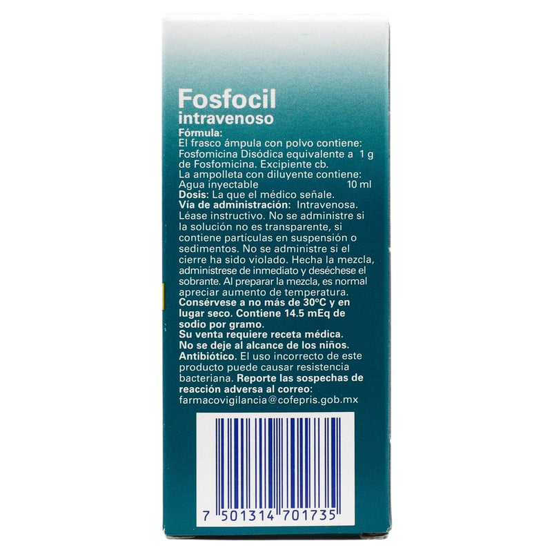 Fosfocil Iv 1G Con 1 Ampulas (Fosfomicina) - WeCare Pharma