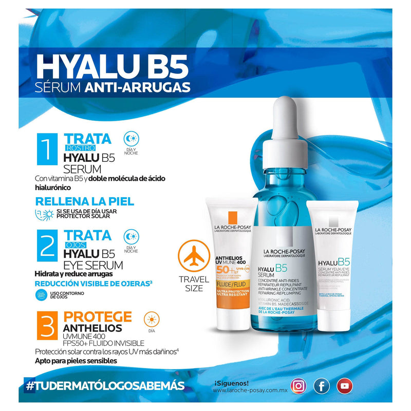 Kit Hyalu B5 (Serum 30 Ml/Hyalu B5 Ojos 5 Ml+Anthelios Uv Mune 400 Fluido Invisible 3 Mi) - WeCare Pharma