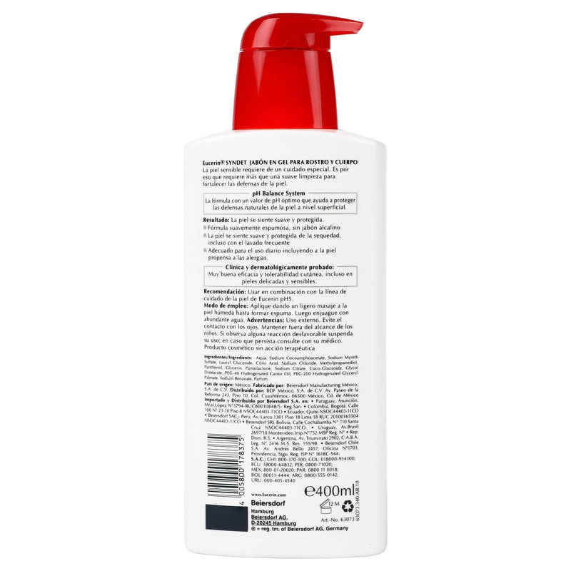 Eucerin Ph Syndet Gel 400Ml - WeCare Pharma