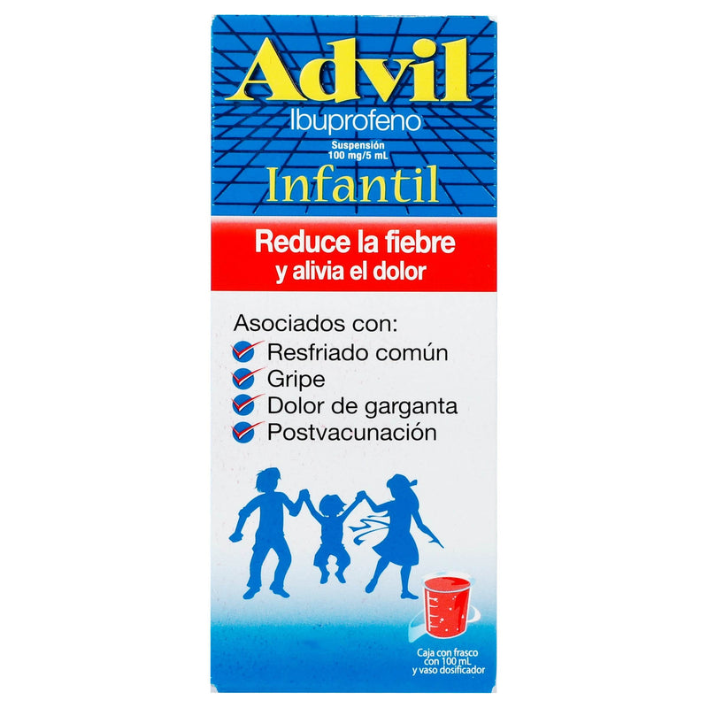 Advil Infantil Suspensión 100Mg/5Ml 100Ml (Ibuprofeno) - WeCare Pharma