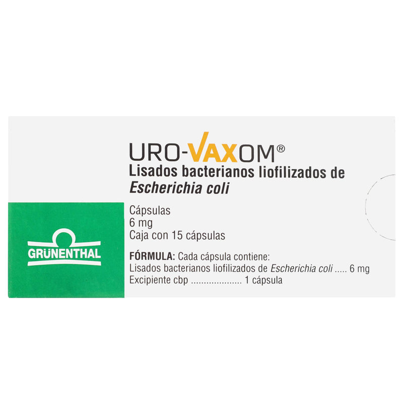 Uro Vaxom 6Mg Con 15 Capsulas (Lisados Bacterianos E Coli) - WeCare Pharma