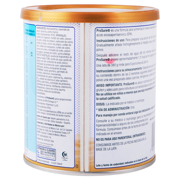 Prosure Lata 380G Vainilla (Suplemento Alimenticio) - WeCare Pharma