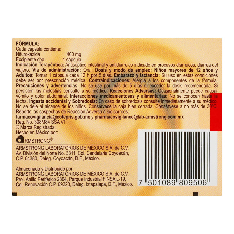 Eskapar 400Mg Con 16 Capsulas (Nifuroxazida) - WeCare Pharma
