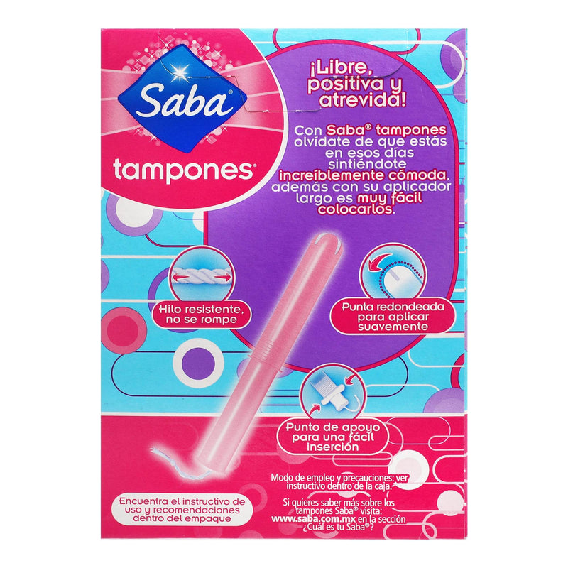 Tampones Saba Super Plus V-Largo Con 10 - WeCare Pharma