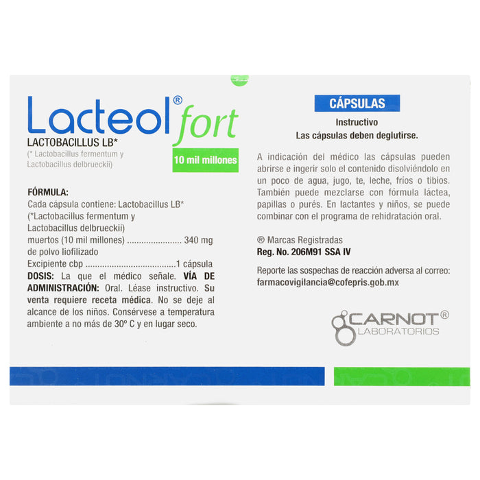 Lacteol Fort 340Mg Con 28 Capsulas (Lactobacillus Lb) 5 - 7501124180348