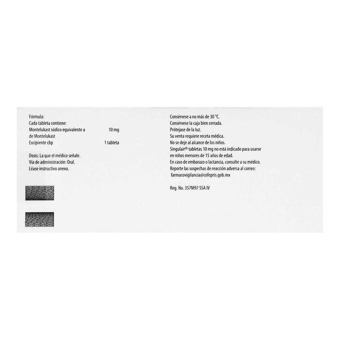 Singulair 10Mg Con 30 Tabletas (Montelukast) - WeCare Pharma