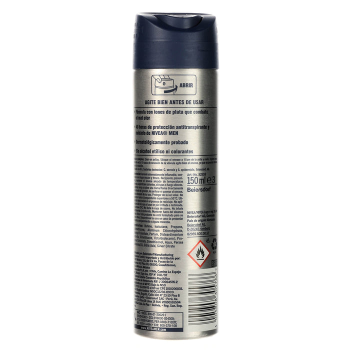 Desodorante Nivea Silver Protec Spray 150Ml - WeCare Pharma