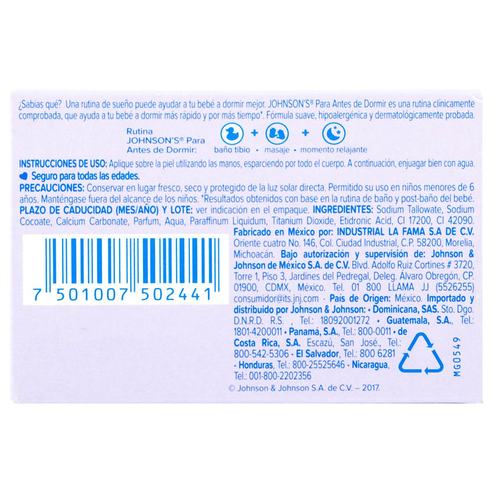 Jabon Johnsons Bebe Antes De Dormir Barra 75G - WeCare Pharma