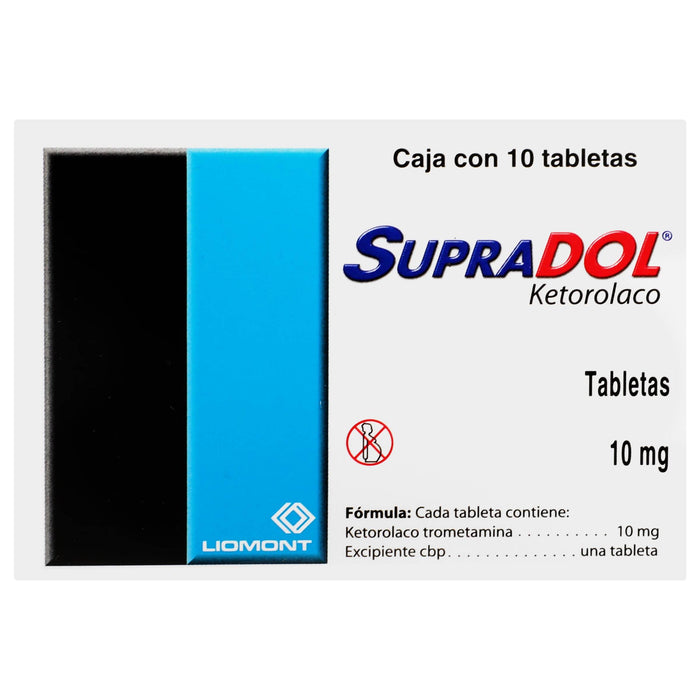Supradol 10Mg Con 10 Tabletas (Ketorolaco) - WeCare Pharma