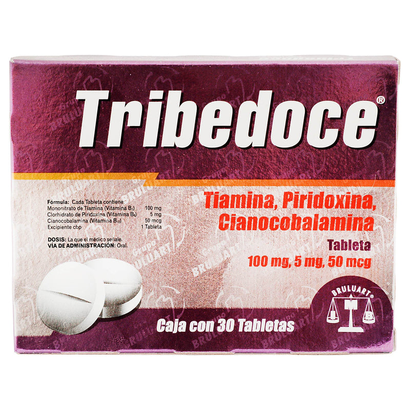 Tribedoce 100Mg/5Mg/50Mcg Con 30 Tabletas (Tiamina/Piridoxina/Cianocobalamina) - WeCare Pharma