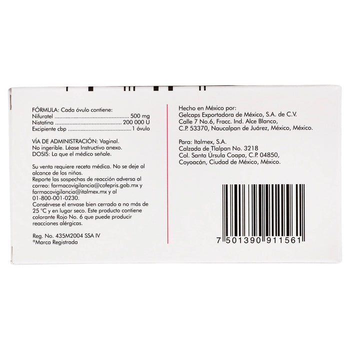 Macmiror Complex V Ovulos 500Mg/20000Unid Con 6 (Nifuratel/Nistatina) - WeCare Pharma