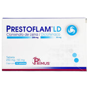 Prestoflam Ld 250Mg/50Mg Con 14 Tabletas (Clonixinato De Lisina/Diclofenaco) - WeCare Pharma