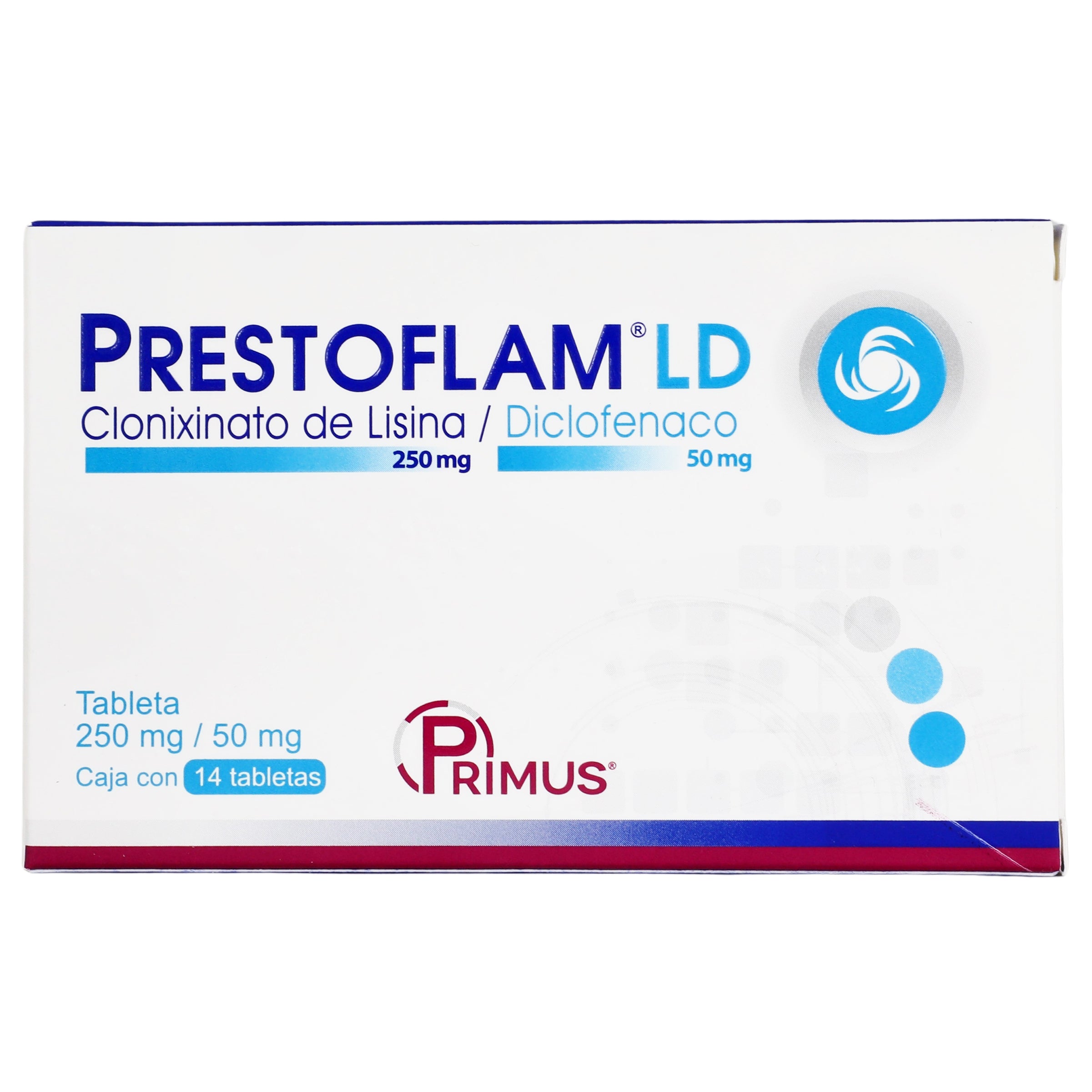 Prestoflam Ld 250Mg/50Mg Con 14 Tabletas (Clonixinato De Lisina/Diclofenaco) 7 - 7502003386202