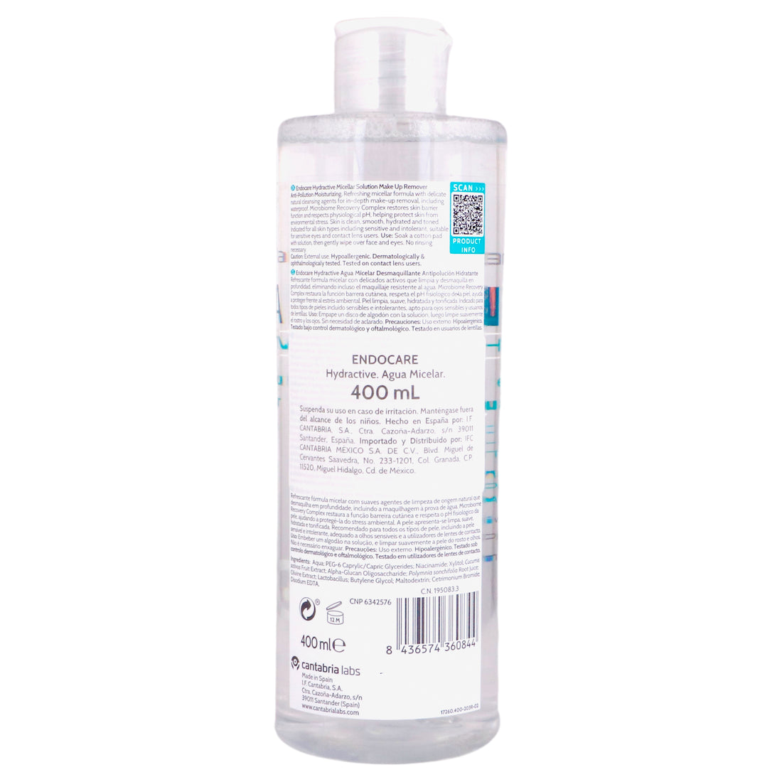 Cantabria Endocare Hydroactive Agua Micelar 400Ml 7 - 8436574360844