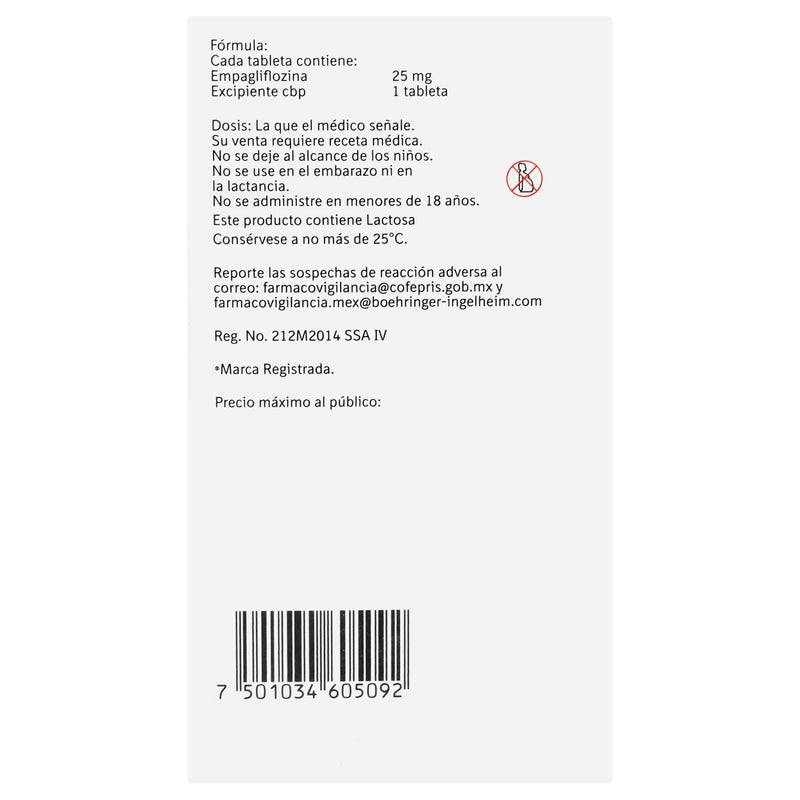 Jardianz 25Mg Con 10 Tabletas (Empagliflozina) - WeCare Pharma