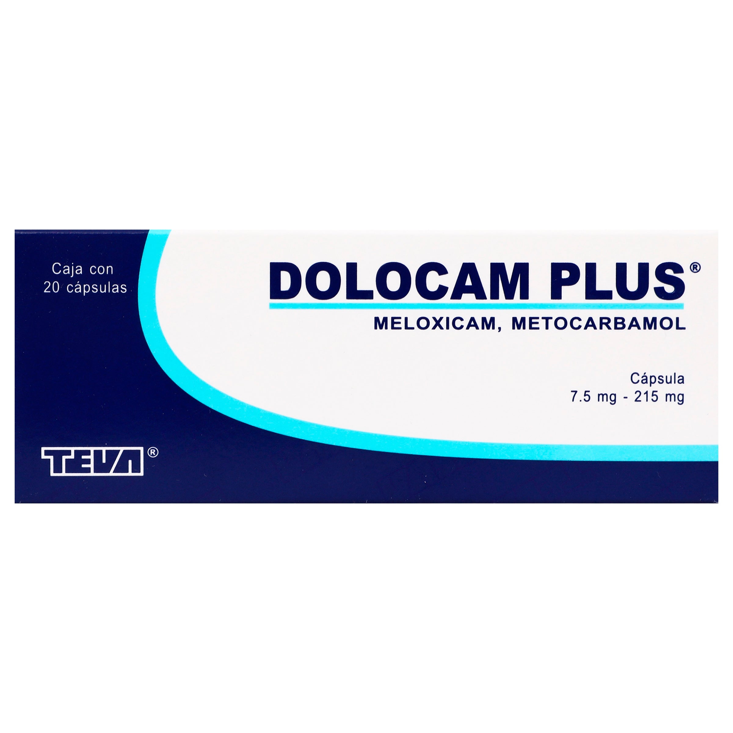 Dolocam Plus 7.5Mg/215Mg Con 20 Capsulas (Meloxicam/Metocarbamol) 6 - 7501250813608