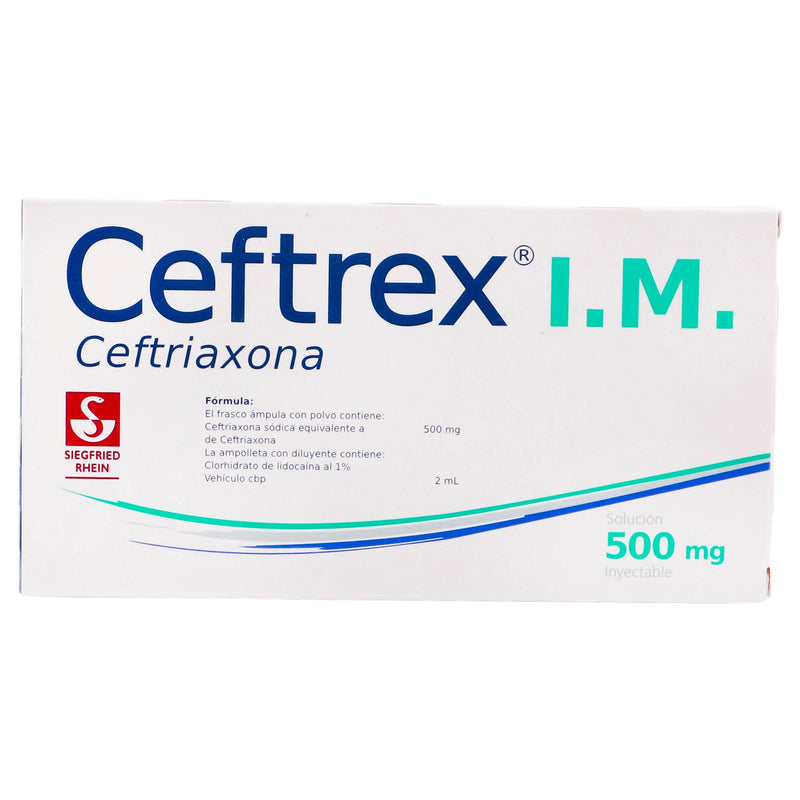 Ceftrex Im Frasco 500Mg Con 1 Ampulas (Ceftriaxona) - WeCare Pharma