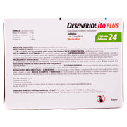 Desenfriol-Ito Plus 1Mg/2.5Mg/80Mg Con 24 Tabletas (Clorfenamina/Fenilefrina/Paracetamol) - WeCare Pharma