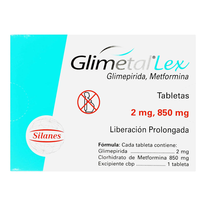 Glimetal Lex 2Mg/850Mg Con 30 Tabletas (Glimepirida/Metformina) - WeCare Pharma