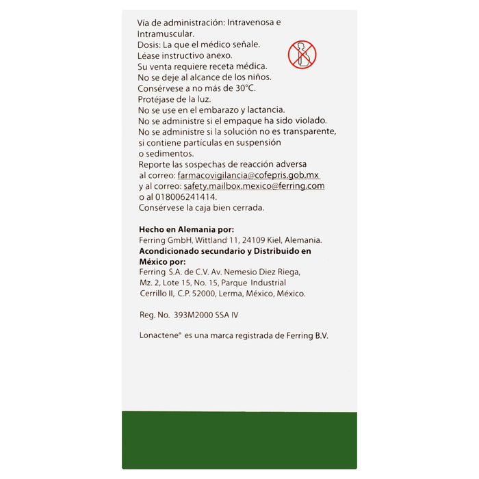 Lonactene Rt Frasco 100Mg 1Ml Con 1 Ampulas (Carbetocina) - WeCare Pharma