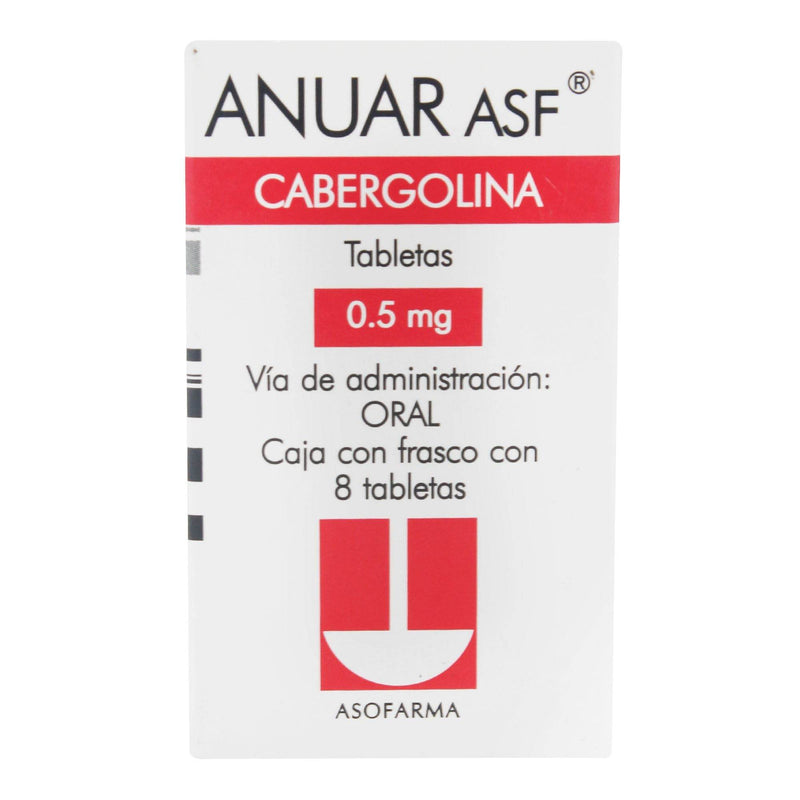 Anuar 0.5Mg Con 8 Tabletas (Cabergolina) - WeCare Pharma