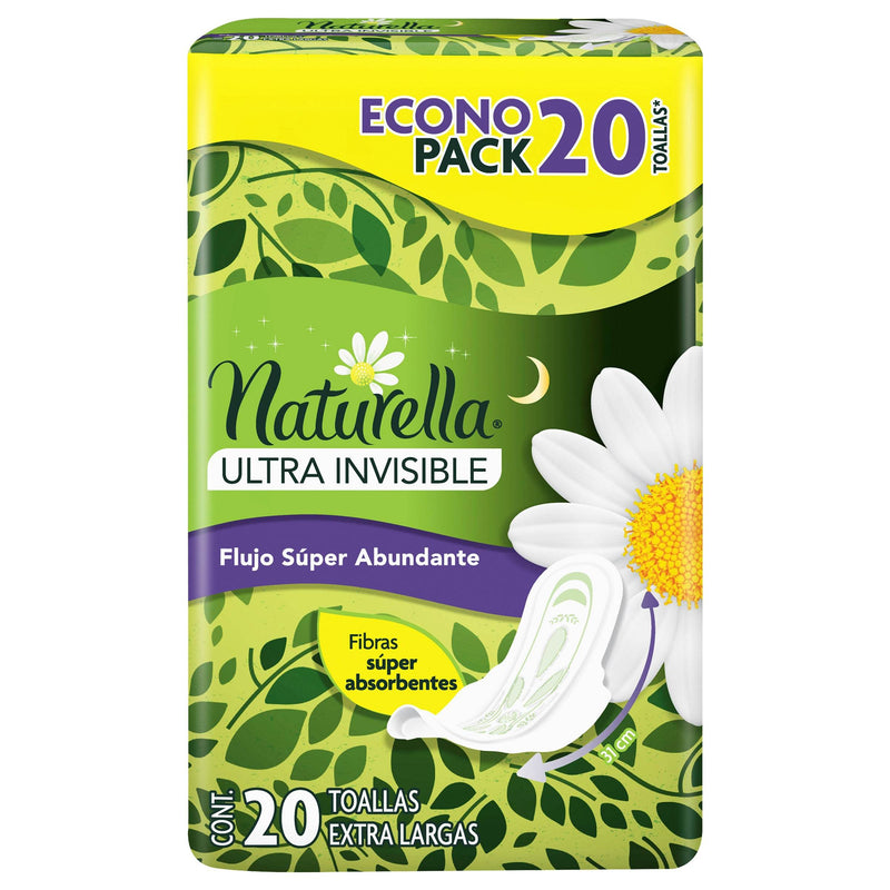 Toalla Sanitaria Naturella Super Abundante Con 20 - WeCare Pharma