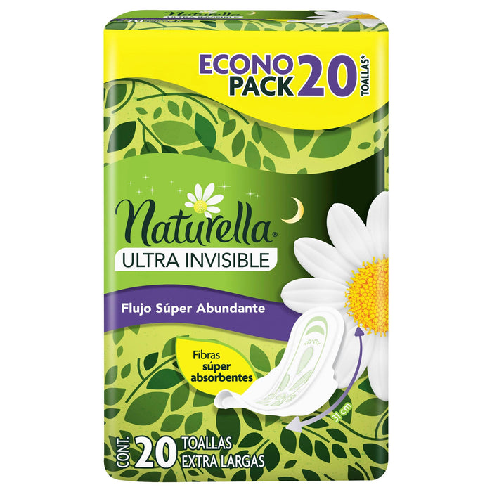 Toalla Sanitaria Naturella Super Abundante Con 20 - WeCare Pharma