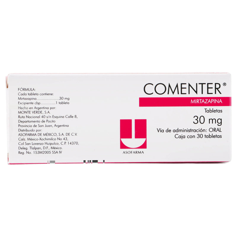 Comenter 30Mg Con 30 Tabletas (Mirtazapina) - WeCare Pharma