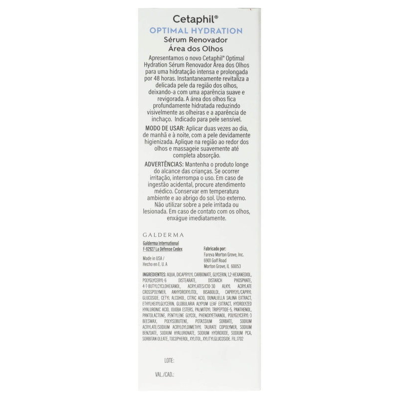 Cetaphil Optimal Hydration Serum Renovador Para Contorno Ojos 15Ml - WeCare Pharma
