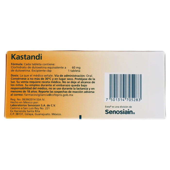Kastandi 60Mg Con 28 Tabletas (Duloxetina) - WeCare Pharma