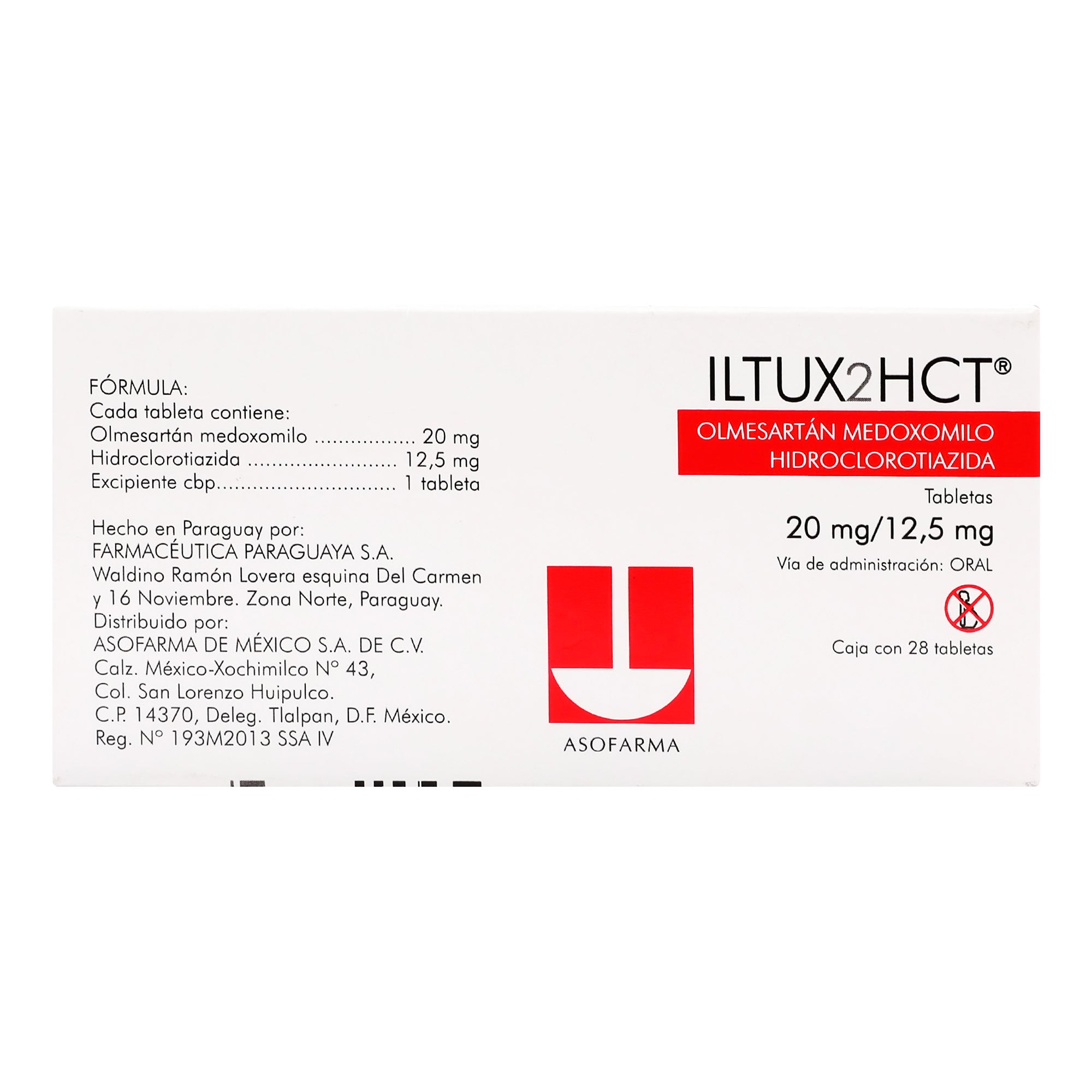 Iltux2Hct 20Mg/12.5Mg Con 28 Tabletas (Olmesartan/Hidroclorotiazida) 4 - 7841141003924