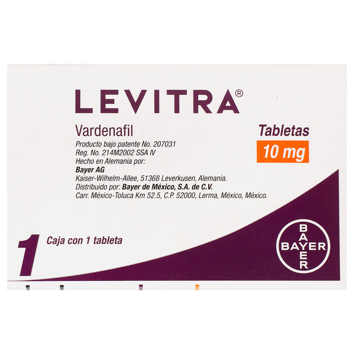 Levitra 10Mg Con 1 Tabletas (Vardenafil) 6 - 7501318620223