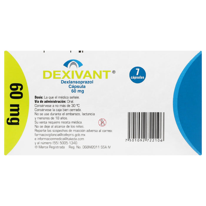 Dexivant 60Mg Con 7 Capsulas (Dexlansoprazol) 6 - 7501092722106