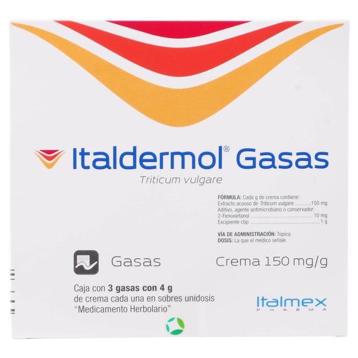 Italdermol Gasas Crema 4G Con 3 (Triticum Vulgare) - WeCare Pharma