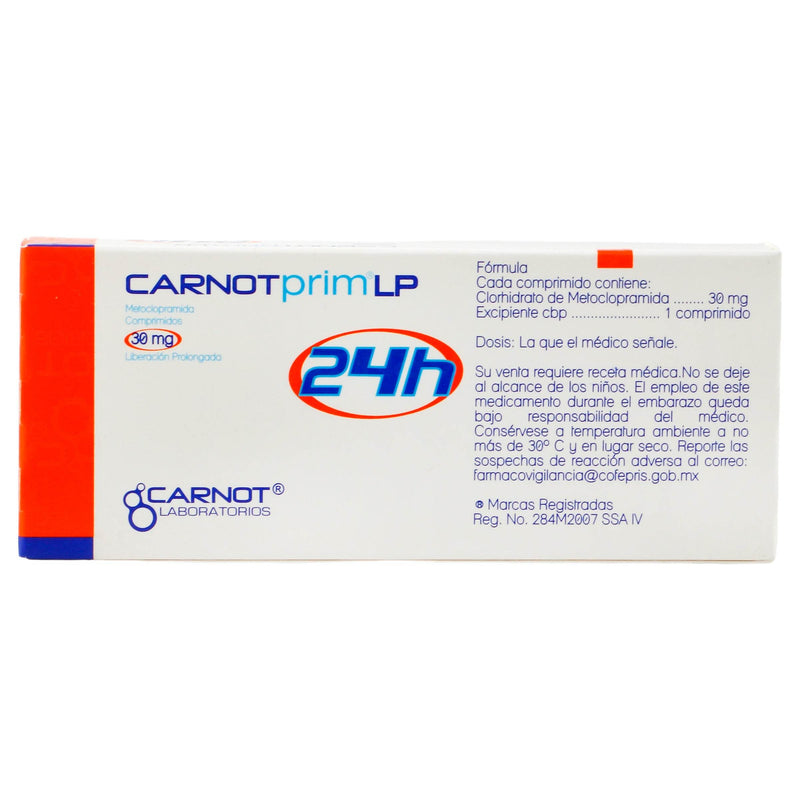 Carnotprim Lp 30Mg Con 10 Comprimidos (Metoclopramida) - WeCare Pharma
